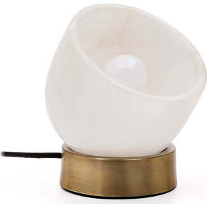 Krémová/v mosazné barvě stolní lampa (výška 17 cm) Shenli – Kave Home obraz