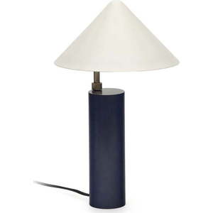 Tmavě modrá stolní lampa s kovovým stínidlem (výška 42 cm) Shiva – Kave Home obraz