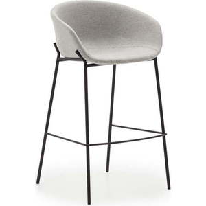 Světle šedá barová židle (výška sedáku 75 cm) Yvette – Kave Home obraz