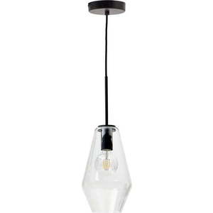 Černé závěsné svítidlo se skleněným stínidlem ø 17 cm Mao – Kave Home obraz