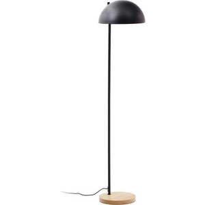 Černá/v přírodní barvě stojací lampa s kovovým stínidlem (výška 150 cm) Catlar – Kave Home obraz