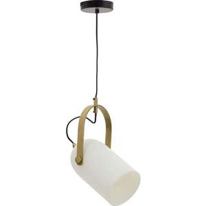 Bílé závěsné svítidlo se skleněným stínidlem ø 14 cm Reisy – Kave Home obraz