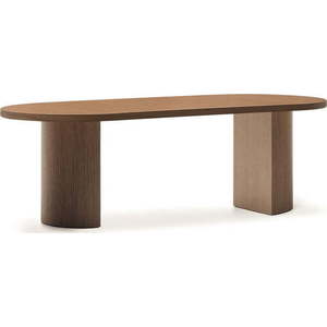 Kulatý jídelní stůl s deskou v dekoru ořechového dřeva 100x240 cm Nealy – Kave Home obraz