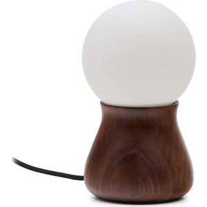 Tmavě hnědá stolní lampa z kaučukového dřeva (výška 26 cm) Okeni – Kave Home obraz