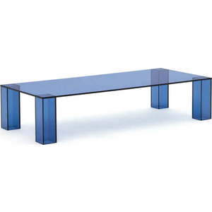 Modrý skleněný konferenční stolek 60x140 cm Adularia – Kave Home obraz