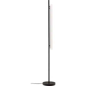 Černobílá LED stojací lampa se skleněným stínidlem (výška 150 cm) Vauxall – Kave Home obraz