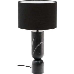 Černá mramorová stolní lampa s textilním stínidlem (výška 57 cm) Vex – Kave Home obraz