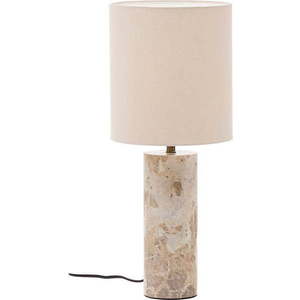 Béžová mramorová stolní lampa s textilním stínidlem (výška 54 cm) Raze – Kave Home obraz