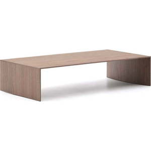 Konferenční stolek v tmavě přírodní barvě v dekoru ořechu 70x140 cm Litto – Kave Home obraz