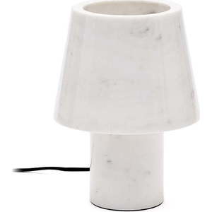 Mramorová stolní lampa slonovinová s mramorovým stínidlem (výška 27 cm) Alaro – Kave Home obraz