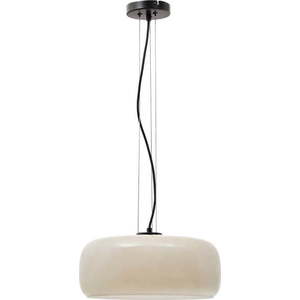 LED závěsné svítidlo šedobéžové se skleněným stínidlem ø 38 cm Reig – Kave Home obraz