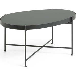 Černý konferenční stolek se skleněnou deskou 55x82 cm Marlet – Kave Home obraz