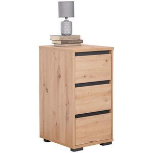 Carryhome NOČNÍ STOLEK, antracitová, barvy dubu, 40/79/48 cm obraz