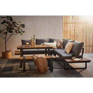Ambia Garden ZAHRADNÍ JÍDELNÍ SET kov, plast, textil obraz
