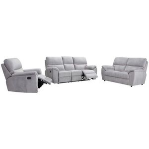 Livetastic SEDACÍ SOUPRAVA 3+2+1, textil, šedá obraz