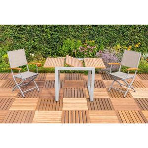 Gardenson ZAHRADNÍ STŮL, dřevo, kov, 80-120/74/70 cm obraz