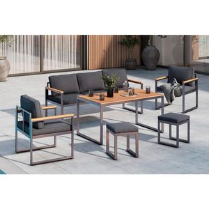 Ambia Garden ZAHRADNÍ JÍDELNÍ SET 6dílné, kov, plast, textil obraz