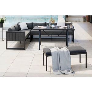 Ambia Garden ZAHRADNÍ JÍDELNÍ SET 4dílné, kov, sklo, textil obraz