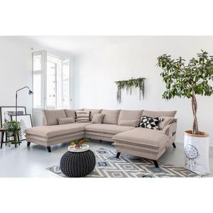 P & B SEDACÍ SOUPRAVA, textil, šedohnědá obraz