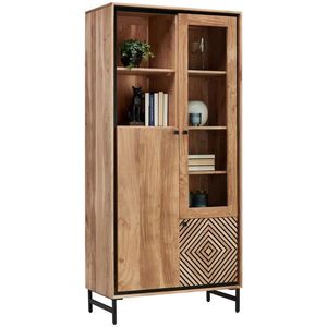 Ambia Home VITRÍNA, akácie, černá, barvy akácie, 90/190/42 cm obraz