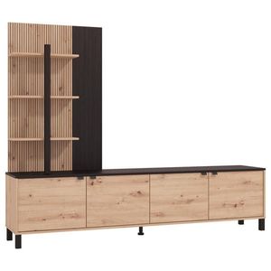 Hom`in OBÝVACÍ STĚNA, černá, dub artisan obraz