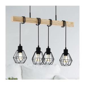 Eglo Eglo 43132 - Lustr na lanku TOWNSHEND 4xE27/60W/230V basket obraz