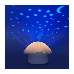 Pabobo PABOBO - Projektor s melodií STAR MUSHROOM 3xAA lososová obraz