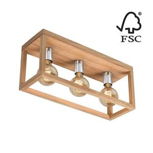 9158374 - Stropní svítidlo KAGO 3xE27/60W/230V matný dub obraz