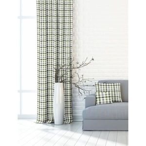Dekorační látka nebo závěs, Dakar Káro 150 cm, zelený 150 cm obraz