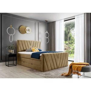 Boxspringová postel CANDICE 140 Nube 20 - světle hnědá, Boxspringová postel CANDICE 140 Nube 20 - světle hnědá obraz