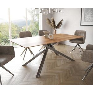 Jídelní stůl Edge 200x100 cm přírodní akácie švýcarská hrana obraz