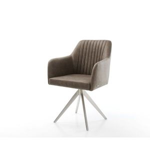 Otočná židle Greg-Flex taupe vintage křížová podnož hranatá obraz