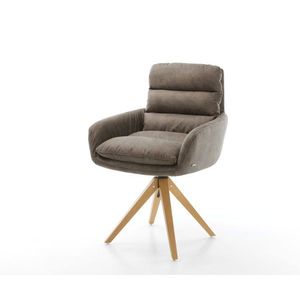 Otočná židle Abelia-Flex s područkami taupe vintage mikrovlákno obraz