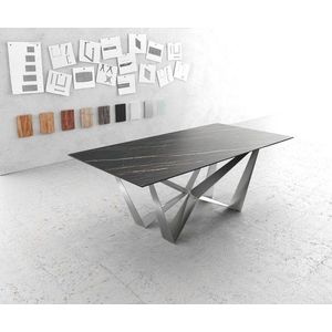 Hrana jídelního stolu 200x100cm Laminam® Keramická hnědá obraz