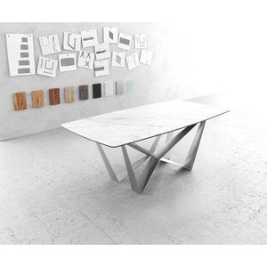Jídelní stůl na hraně ve tvaru lodi 200x100cm Laminam® obraz
