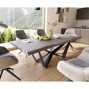 Jídelní stůl Edge 220x100 cm XL akácie platina obraz