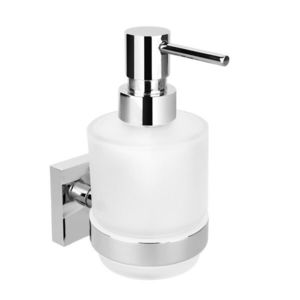 SAPHO X-SQUARE dávkovač mýdla 200ml, mléčné sklo, chrom XQ101 obraz