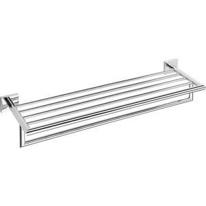 SAPHO X-SQUARE polička na ručníky s hrazdou 650x110x215, chrom XQ601 obraz