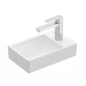 VILLEROY & BOCH Avento Umývátko 36x22 cm, bez přepadu, 1 otvor pro baterii vpravo, CeramicPlus, alpská bílá 43003LR1 obraz