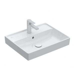 VILLEROY & BOCH Collaro Umyvadlo 60x47 cm, s přepadem, otvor pro baterii, CeramicPlus, alpská bílá 4A3360R1 obraz