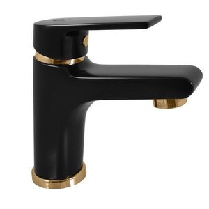 RAV Slezák COLORADO Umyvadlová baterie bez výpusti, Černá matná/Zlatá, 1/2" CO126.5CMATZ obraz