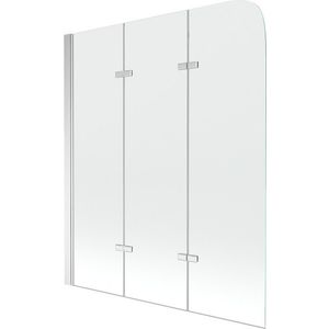 MEXEN Felix vanová zástěna trojkřídlá 120x140 cm, transparent, chrom 890-120-003-01-00 obraz
