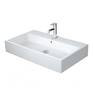 DURAVIT Vero Air Umyvadlo 80x47 cm, s přepadem, otvor pro baterii, WonderGliss, bílá 23508000001 obraz