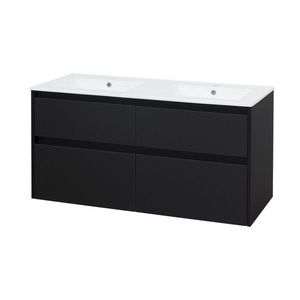 Mereo Opto, koupelnová skříňka s keramickým umyvadlem 121 cm, černá CN943 obraz