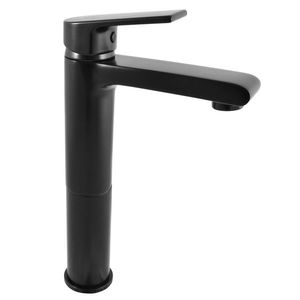 RAV Slezák COLORADO Umyvadlová vysoká baterie bez výpusti, Černá matná, 1/2" CO130.5CMAT obraz