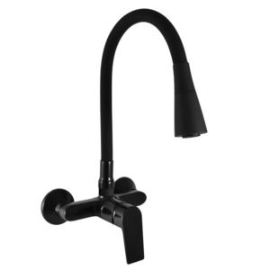 RAV Slezák COLORADO Umyvadlová/dřezová baterie s flexibilním ramínkem, Černá matná, 150 mm CO102.5/13CMAT obraz
