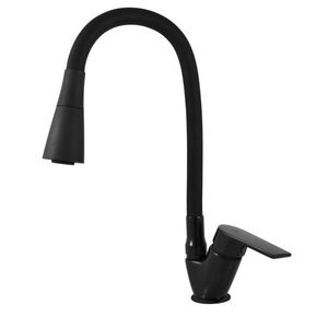 RAV Slezák COLORADO Dřezová baterie s flexibilním ramínkem, Černá matná, 1/2" CO106.5/13CMAT obraz
