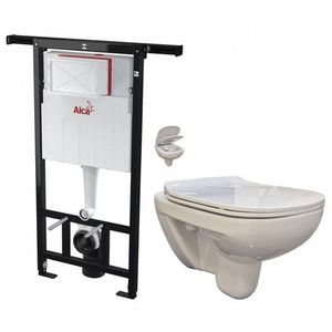 ALCADRAIN Jádromodul předstěnový instalační systém bez tlačítka + WC bez oplachového kruhu Edge + SEDÁTKO AM102/1120 X EG1 obraz