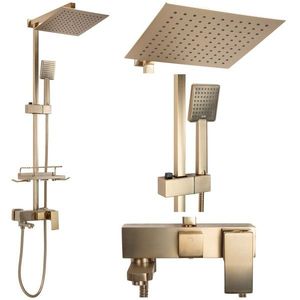 REA Sprchový set s baterií 150mm Jack kartáčované zlato REA-P7050 obraz