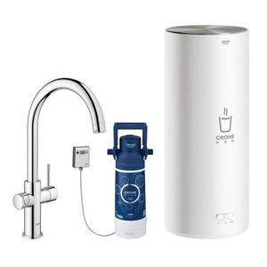 GROHE Red Dřezová baterie Duo s ohřevem vody a filtrací, zásobník L, chrom 30079001 obraz